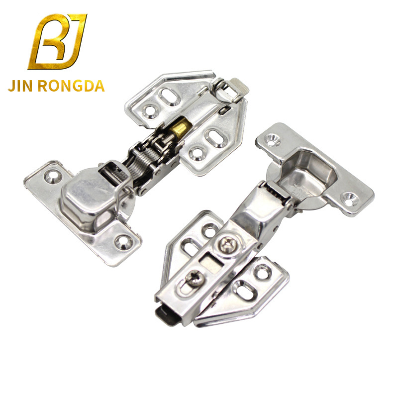 Jinrongda automatic door closer stainless steel hinge wooden square garage corner shower door pivot glass clamp hinge