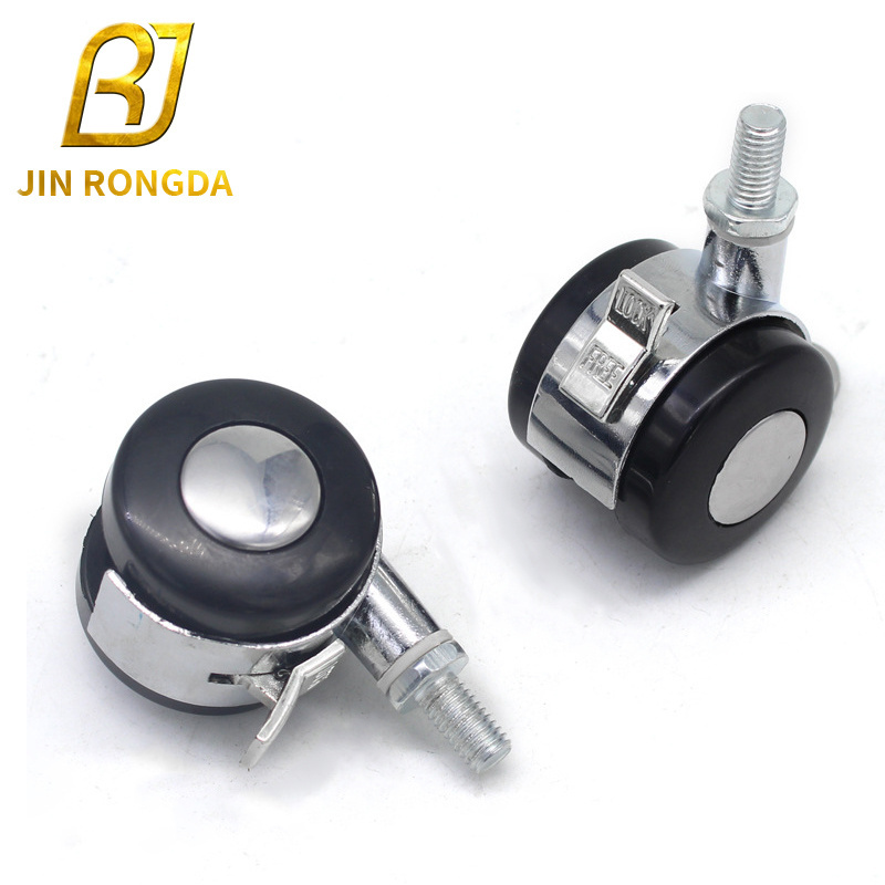 Jinrongda Heavy Duty 3-Inch Retractable Caster Wheels Custom Motorized Swivel Orange PP for Office & Hospital Use