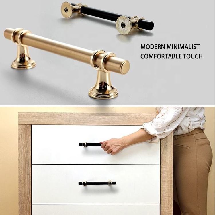 Jinrongda Contemporary Bedroom Furniture Hardware wardrobe Drawer Aluminum Zinc Alloy Luxury Cabinet Door Handle