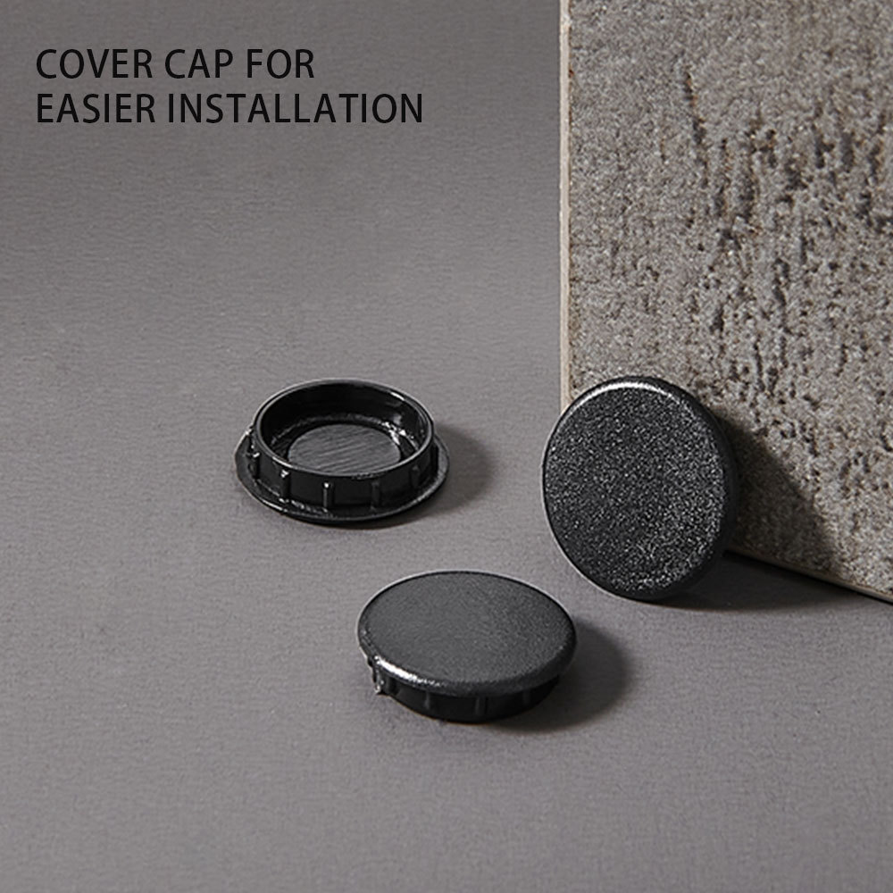 Jinrongda Furniture Connecting Fitting Hardware Mini Fix Eccentric Cam Round Flat plastic screw hole cover