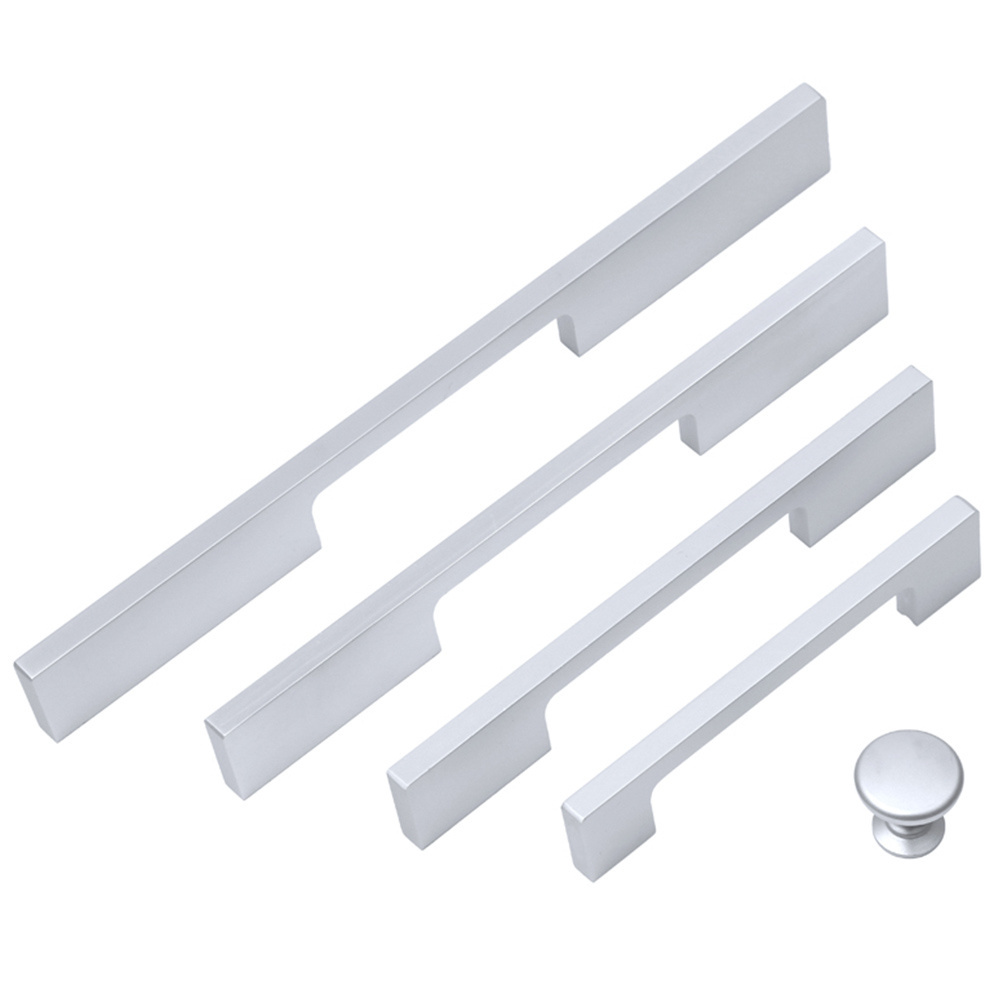 kitchen cabinet accessories modern entrance door pull handle zinc drawer pull brushed nickel long cabinet handles