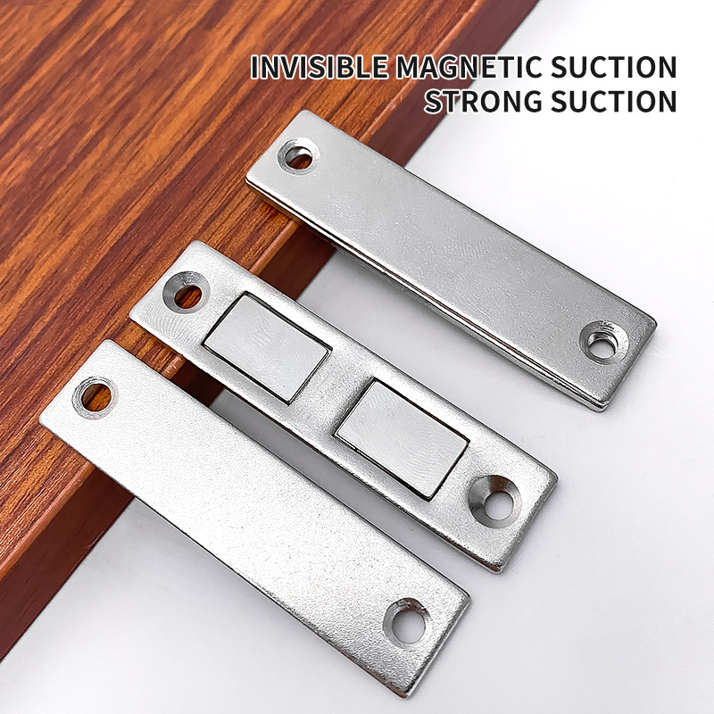 Jinrongda Square Stainless Steel Strong Tape Magnetic Door Catch For Furniture Cabinet Door