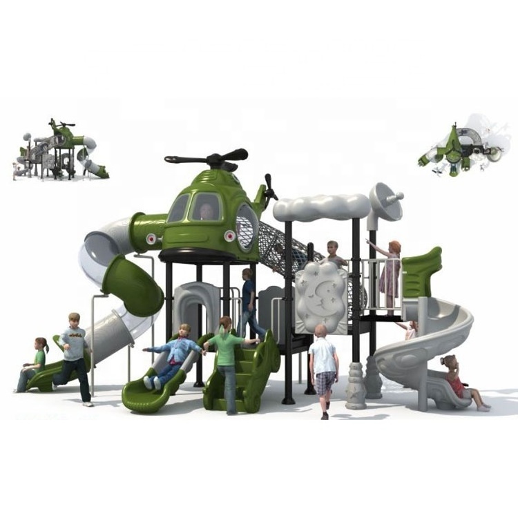 Helicopter Slide Set Kindergarten Kids Children Outdoor Game Airplane Playground With Slide