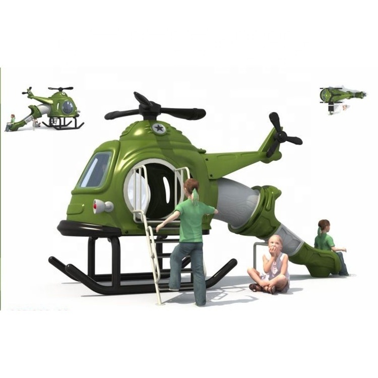 Helicopter Slide Set Kindergarten Kids Children Outdoor Game Airplane Playground With Slide