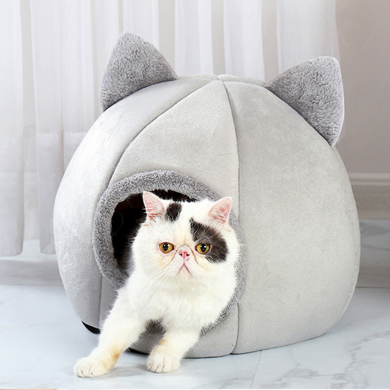 Factory Modern Waterproof Cartoon Style Warm Egg Shaped Comfortable Cute Pet Bed Cat Cave Bed House