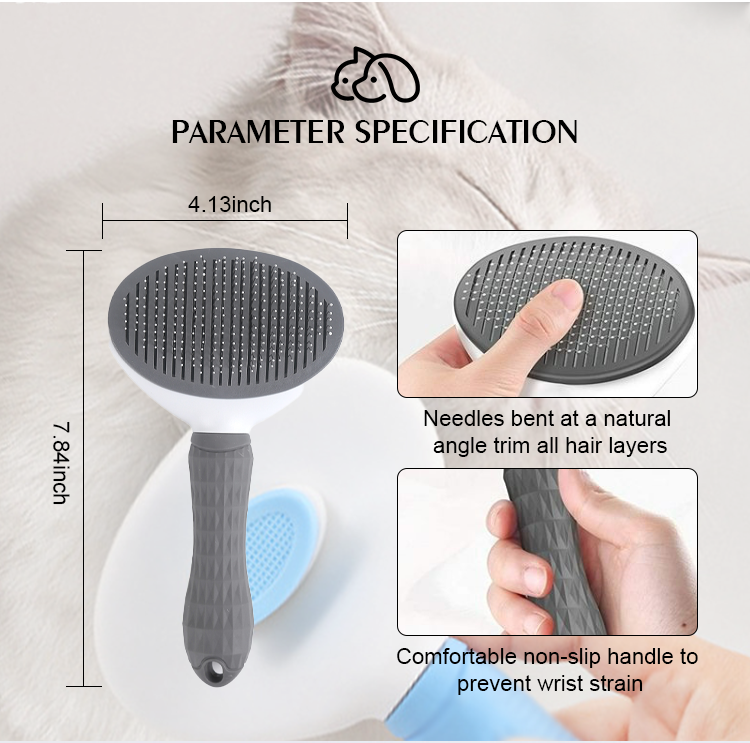 Pet Grooming Tool Dog Hair Remover Comb Cat Dog Hair Grooming And Care Brush For Long Hair Self Cleaning Pet Brush