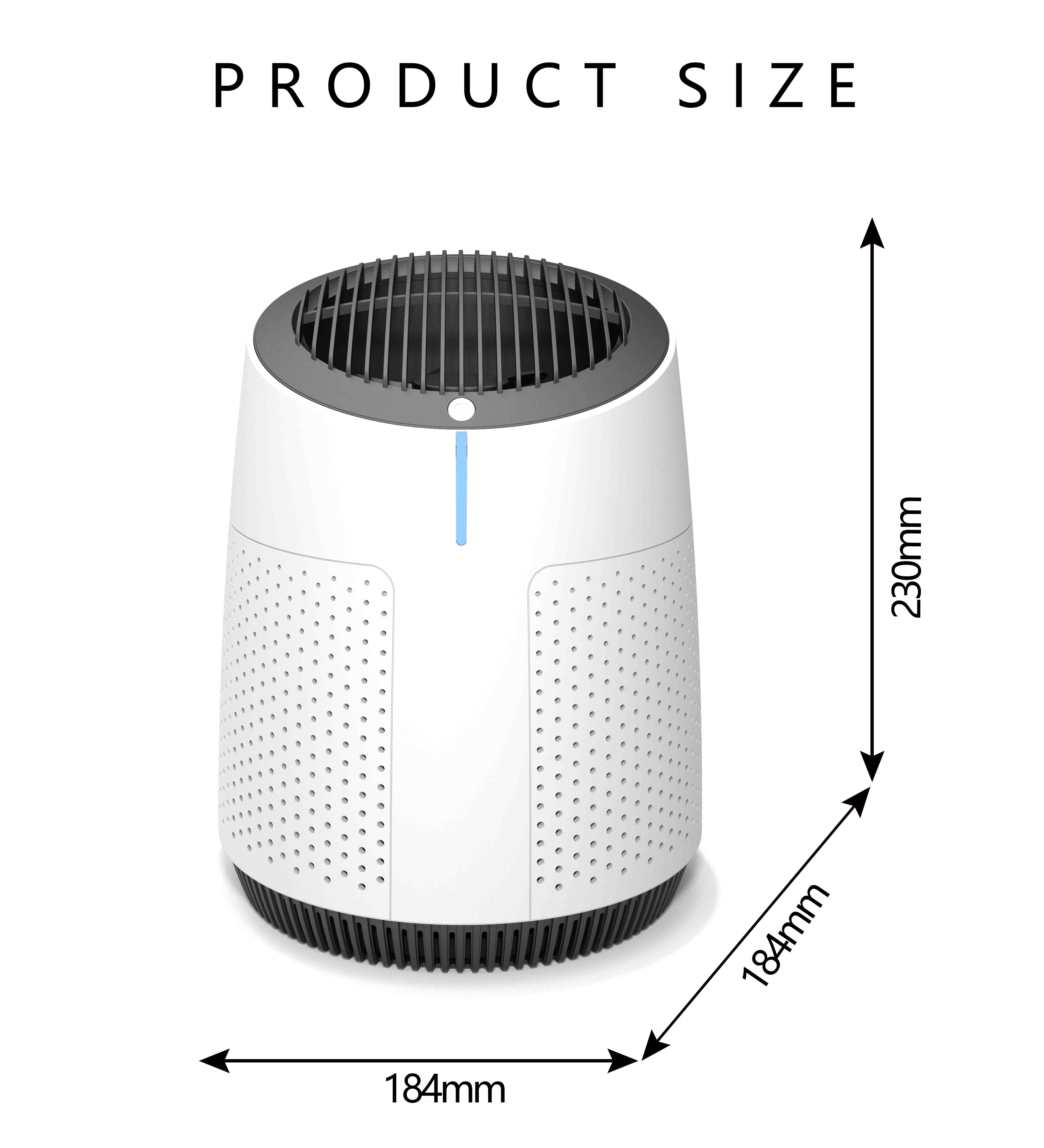 Air Purifier for Home Allergies Pets Hair in Bedroom H13 True HEPA Filter 24db Filtration System Cleaner Odor Eliminators