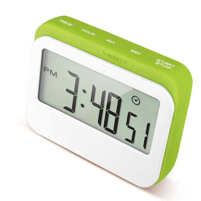 J&R Digital LCD Thin Mini Travel Alarm Clock Korean with Timer Very Small Slim Cheap 2.8