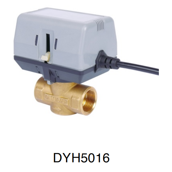 DN25 24VAC 3-Way Brass Motorized Zone Valve for Low Temperature Water and Gas Hydraulic Control with Diaphragm Structure