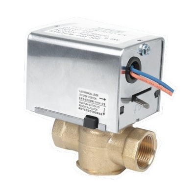 DN25 24VAC 3-Way Brass Motorized Zone Valve for Low Temperature Water and Gas Hydraulic Control with Diaphragm Structure