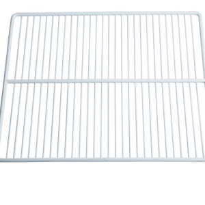 Ajustable plastic coated wire refrigerator shelf