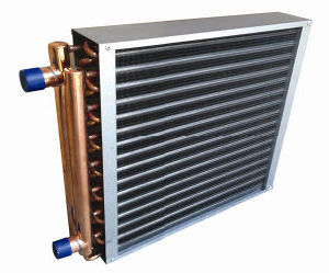 Copper tube aluminium finned heat exchanger for hydronic furnaces boiler