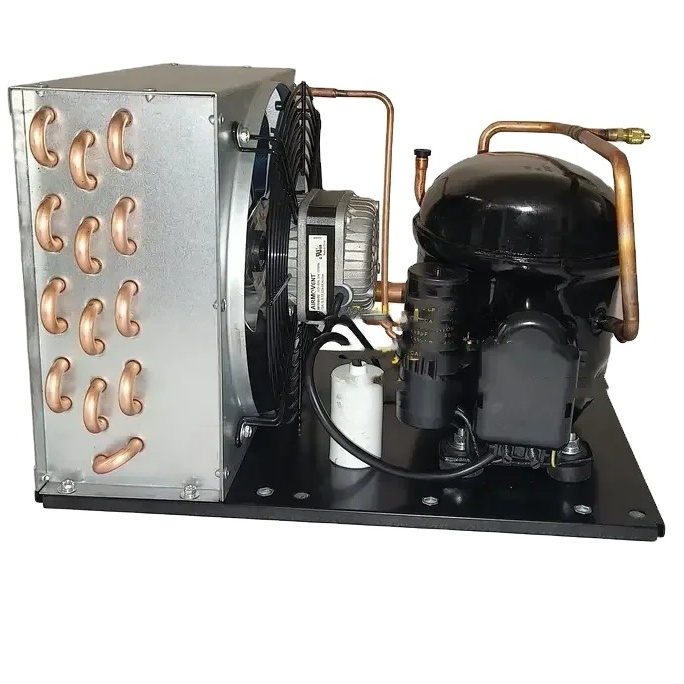 Mini 12V DC Condensing Compressor Unit with  Condenser Automatic for Freezer Restaurants Hotels New Used Condition