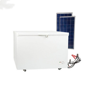 358L 12v solar freezer double door top open door deep chest freezer