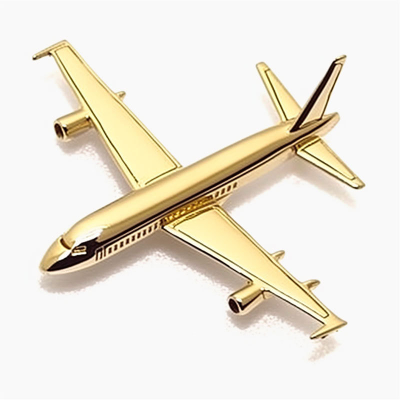 airline souvenir custom design aircraft airbus 3D metal airplane lapel pin