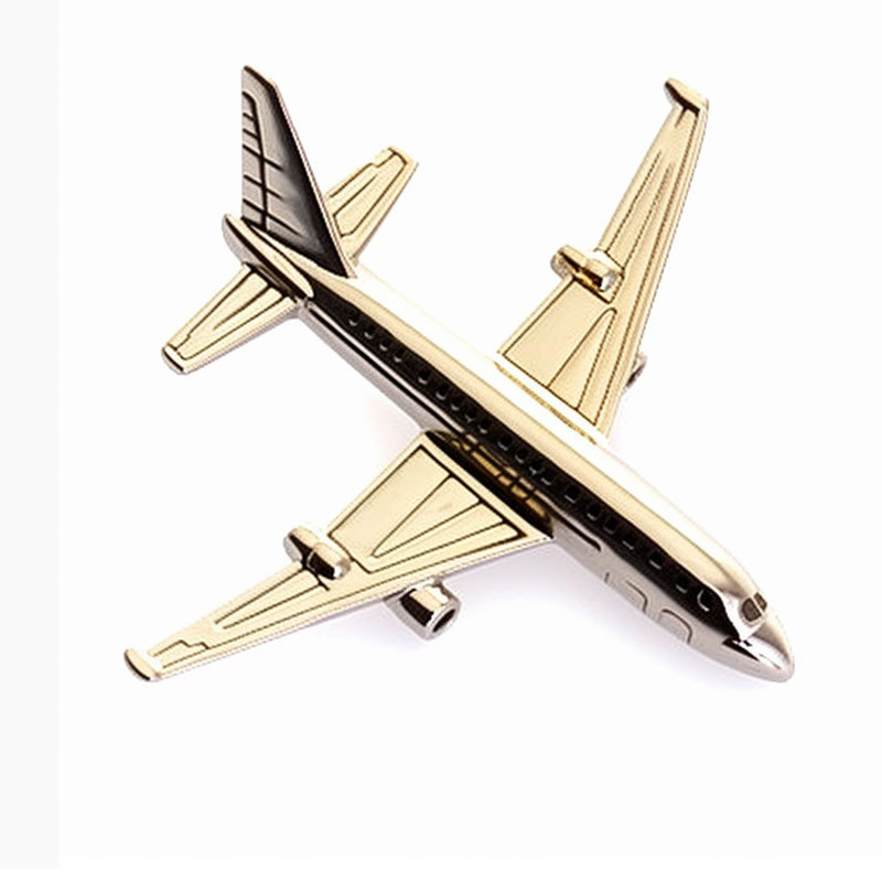 airline souvenir custom design aircraft airbus 3D metal airplane lapel pin