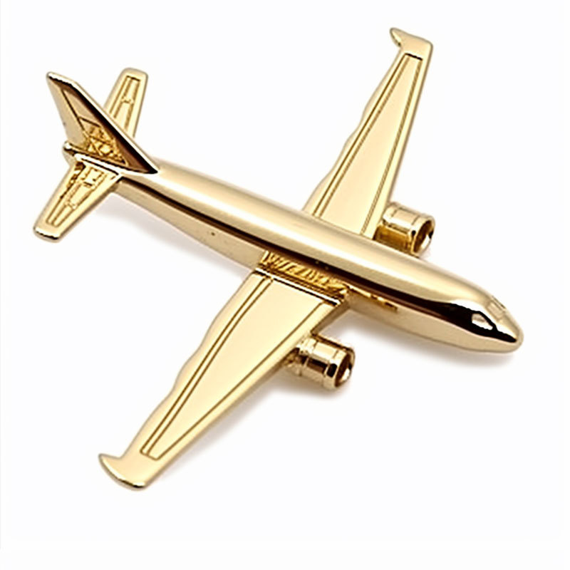 airline souvenir custom design aircraft airbus 3D metal airplane lapel pin