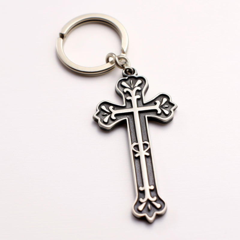 souvenir gifts bulk custom personalized metal religious jesus cross keychain