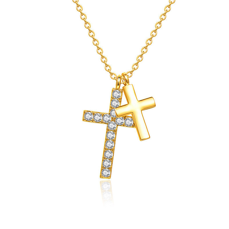 wholesale cheap religious jewelry necklace stainless steel cross silver pendant