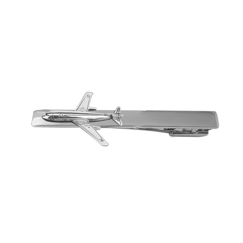 suit accessories airport aircraft souvenir captain custom metal airplane tie clip