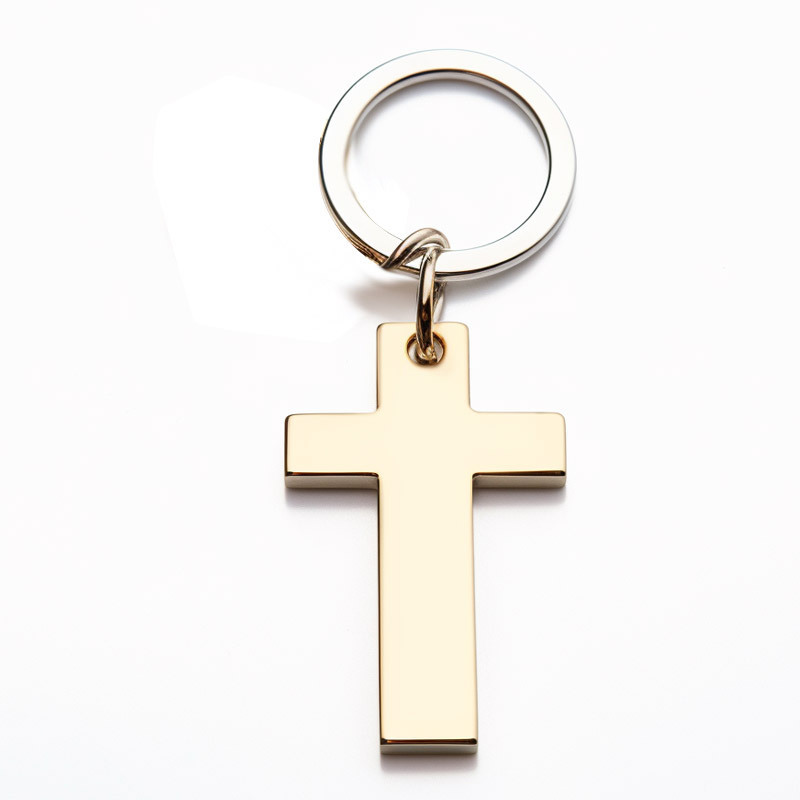 souvenir gifts bulk custom personalized metal religious jesus cross keychain