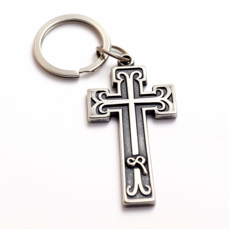 souvenir gifts bulk custom personalized metal religious jesus cross keychain