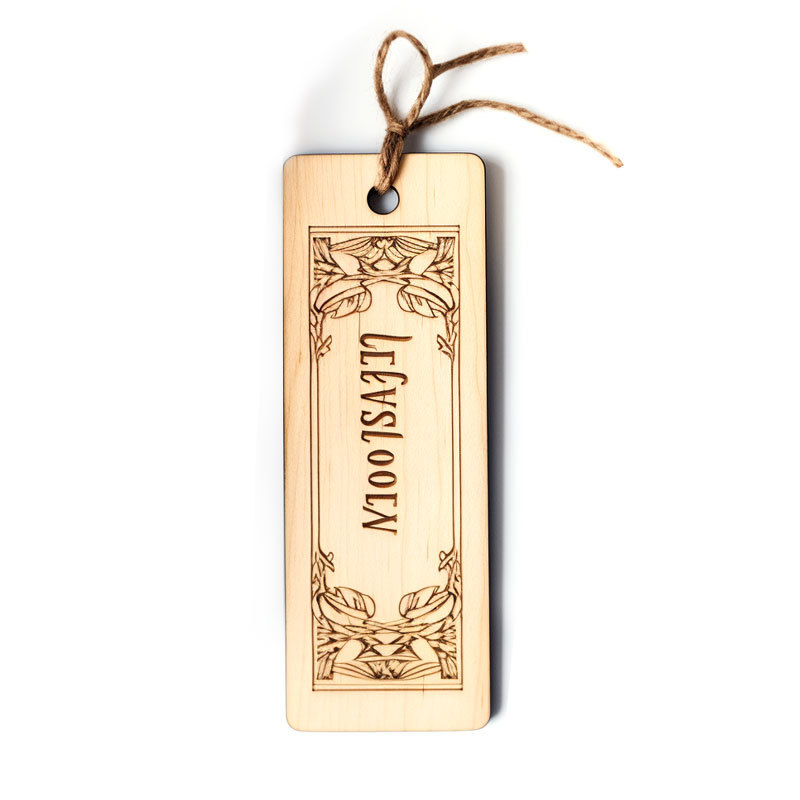 eco friendly school souvenir gift wood craft custom logo engraved wooden bookmark