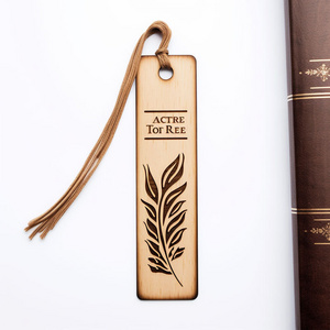 eco friendly school souvenir gift wood craft custom logo engraved wooden bookmark