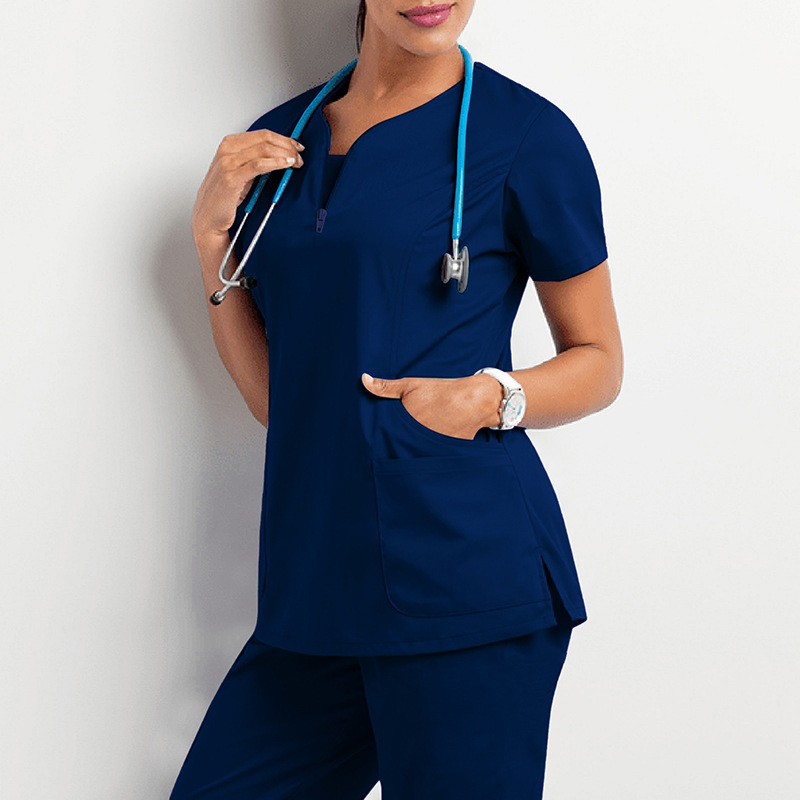 Custom Women Wholesale Stretch Uniforms Set Nursing Scrubs Medical Uniforms Scrubs