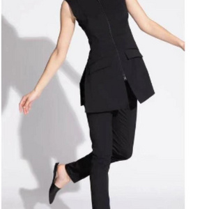 Spa Tunic sleeveless Hotel Spa Uniform Salon Pet Shop Uniform Fashion Slim Fit Top Scrub Clothes Women Scrubs Lab Coat Custom