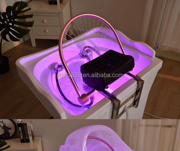 Portable Shampoo Bowl Salon Equipment with Water Circulation and Steamer Multi-function Spa Device