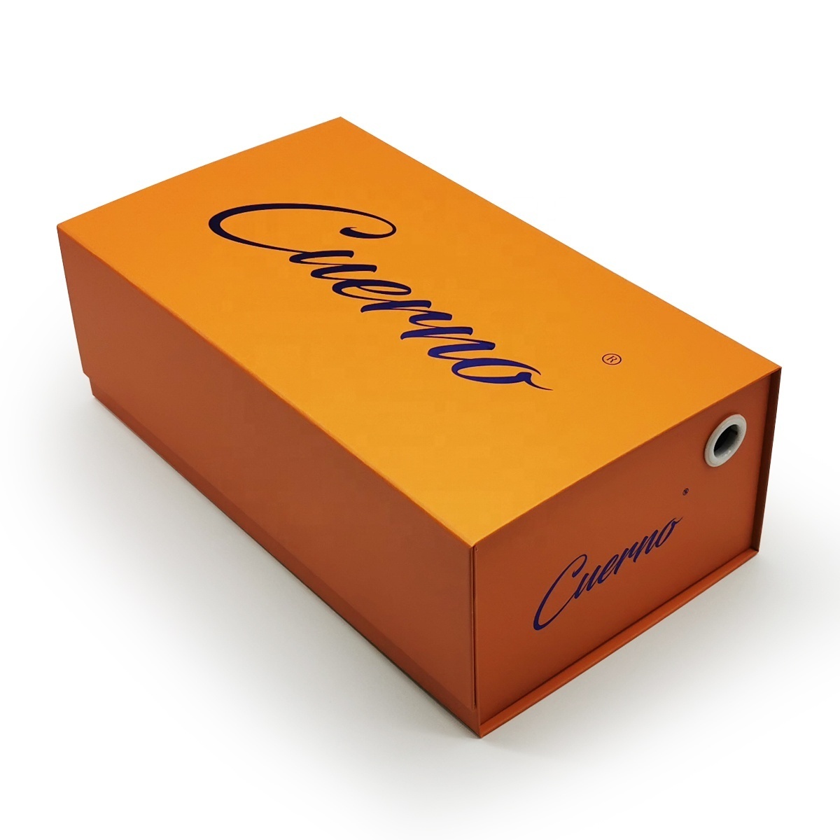 Customized Orange Box with Foil Stamping Logo Luxury Packaging for Products Wedding Gift Packing Folding Box Clothing Shoes Box