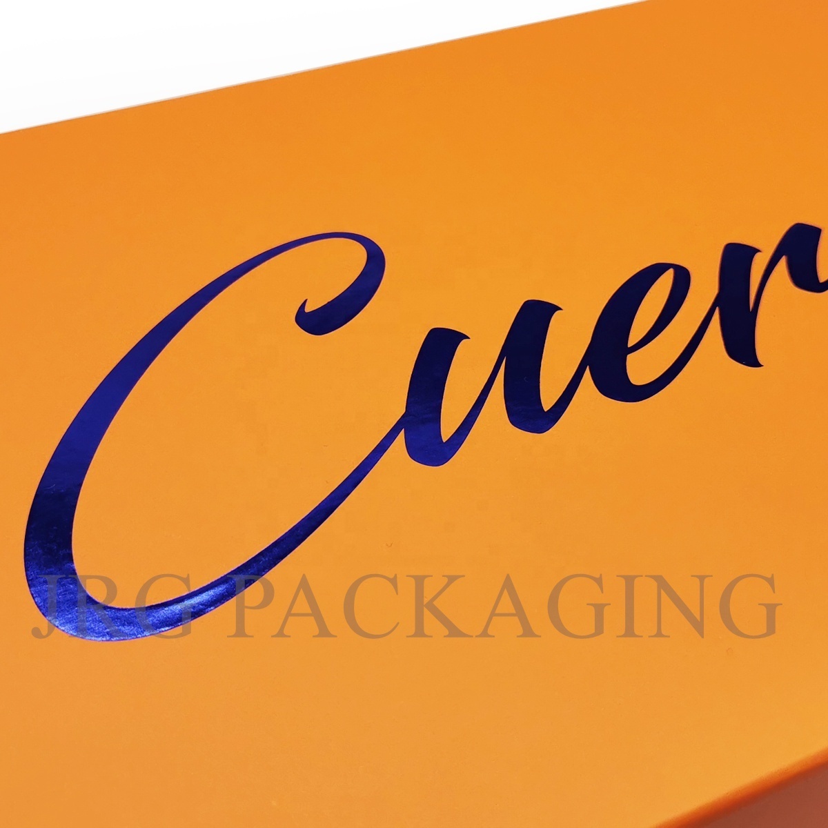 Customized Orange Box with Foil Stamping Logo Luxury Packaging for Products Wedding Gift Packing Folding Box Clothing Shoes Box