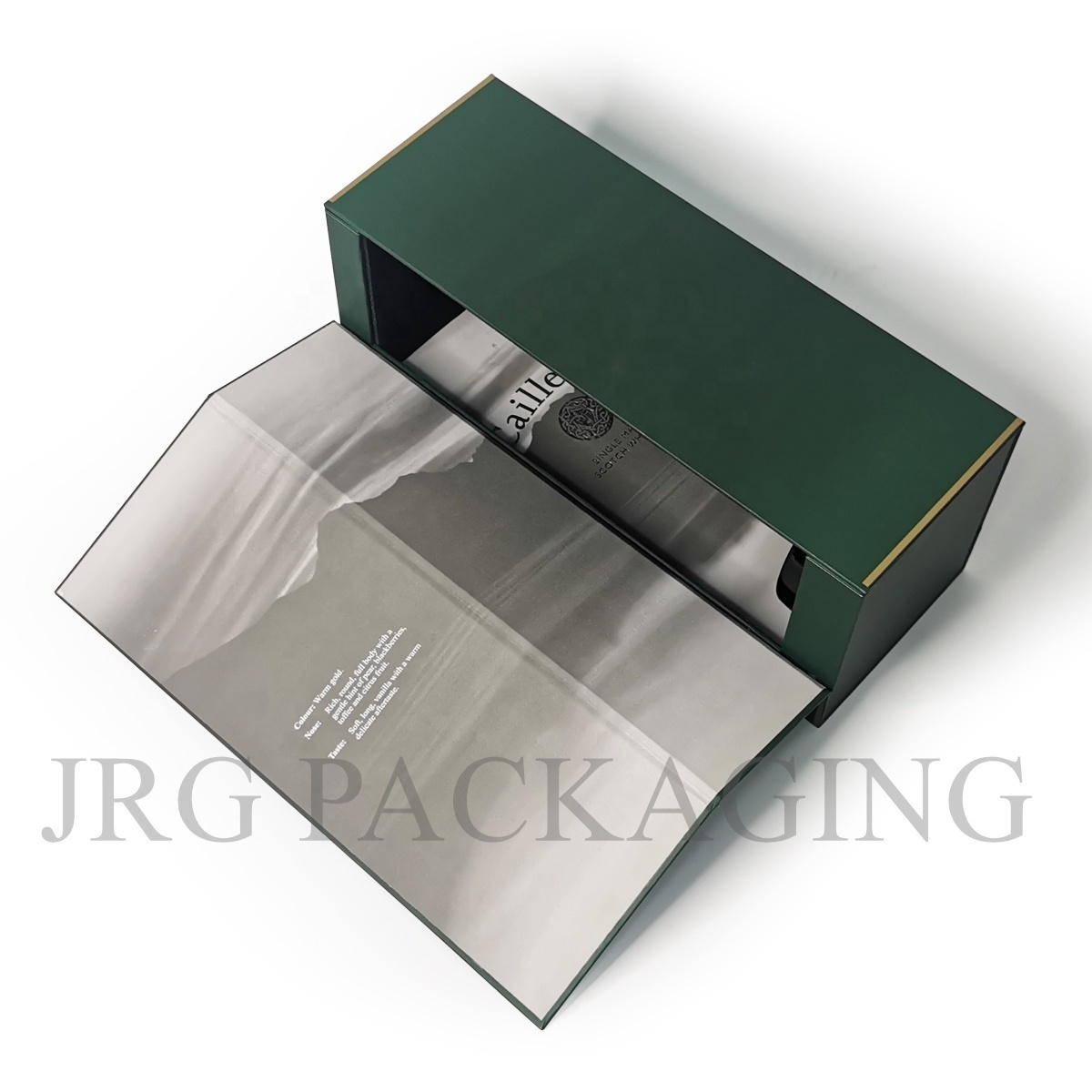 Luxury Custom Wine Packing Paper Box For Champagne Whisky Spirit Red Wine Glass Bottle Double Door Gift Box