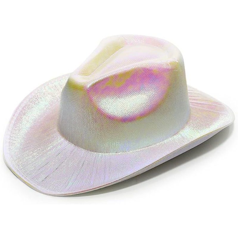 2024 Flashing Hats Wholesale Western Styles Pink Red White And Blue Women Wool Light Up Cowboy Hat