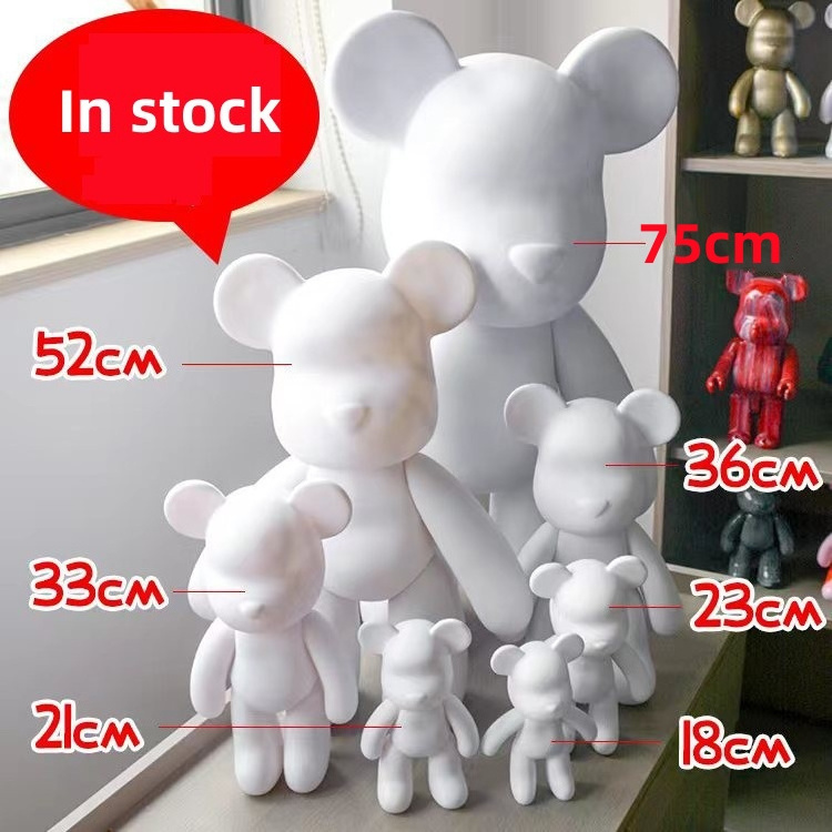 2024 Custom Made Blank bear Bearbrick Diy 18cm,21cm,23cm,33cm,36cm,52cm,75cm Bearbrick 1000