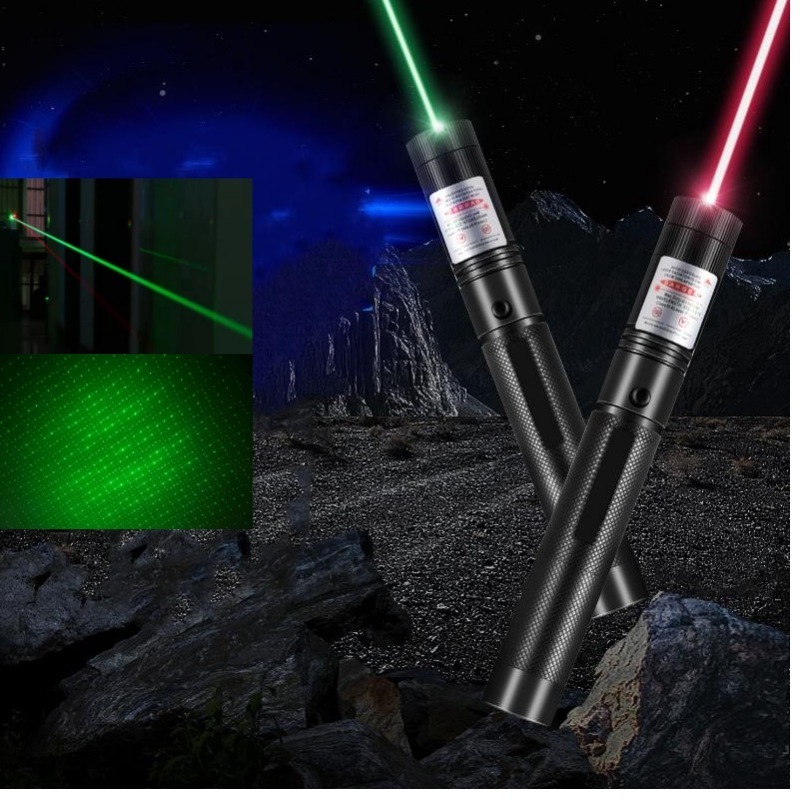 2023 Green Laser Pointer Long Range High Power Flashlight Rechargeable Pointer for USB with Star head Adjustable Focus laser pen