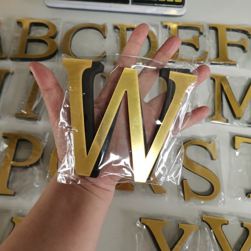 free sample 10CM 3D Mirror Letters Wall Stickers For Logo Name Alphabet Wedding Love Letters English Wall Home Decor