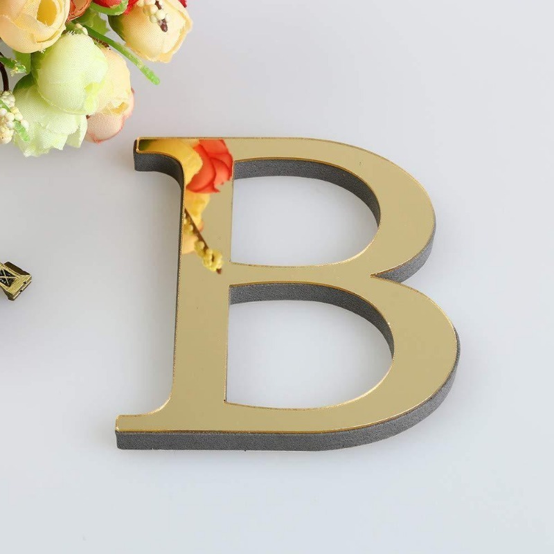 free sample 10CM 3D Mirror Letters Wall Stickers For Logo Name Alphabet Wedding Love Letters English Wall Home Decor