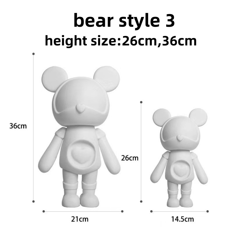 Custom Made Diy Blank Bearbrick 1000 1000% Blank BearsBrick Bears 400 400% 70cm White Black Bearbrick