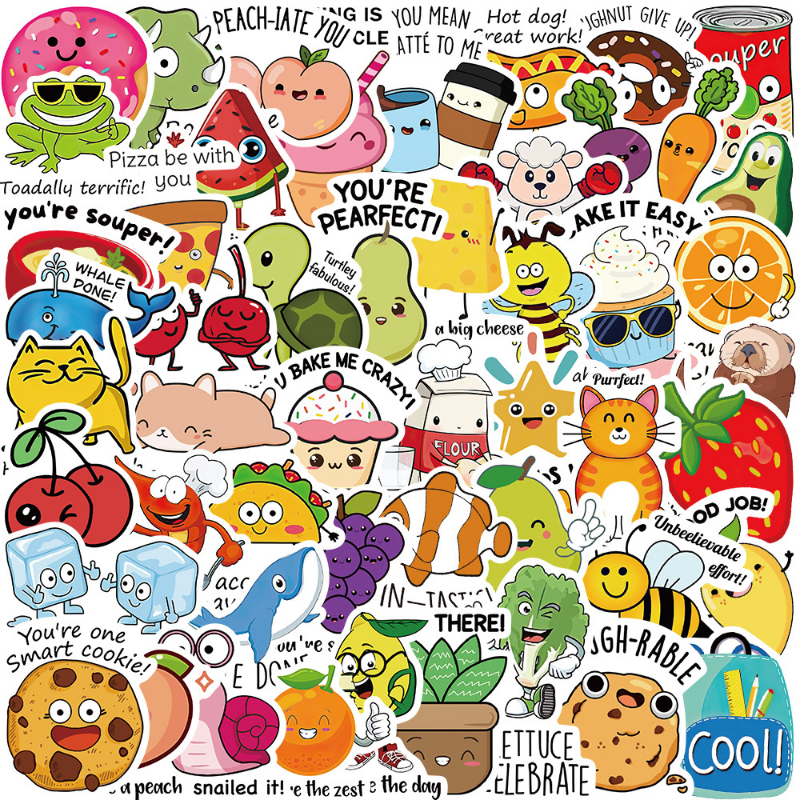 2023 Punny Rewards Stickers Cartoon Animal Cute Incentive School Stickers For Students Kids Teachers Classroom School