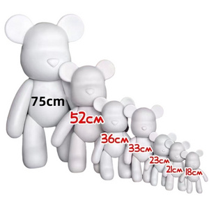 2024 Custom Made Blank bear Bearbrick Diy 18cm,21cm,23cm,33cm,36cm,52cm,75cm Bearbrick 1000