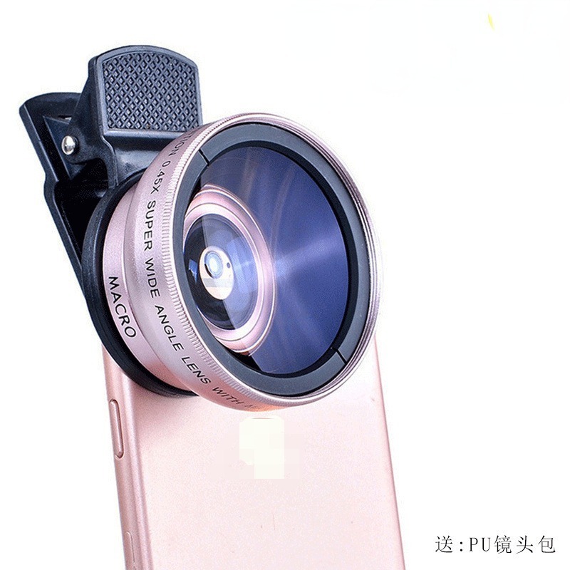 2023 Zoom 0.45x 2 In 1 Macro Wide Angle Mobile Phone Camera Lens