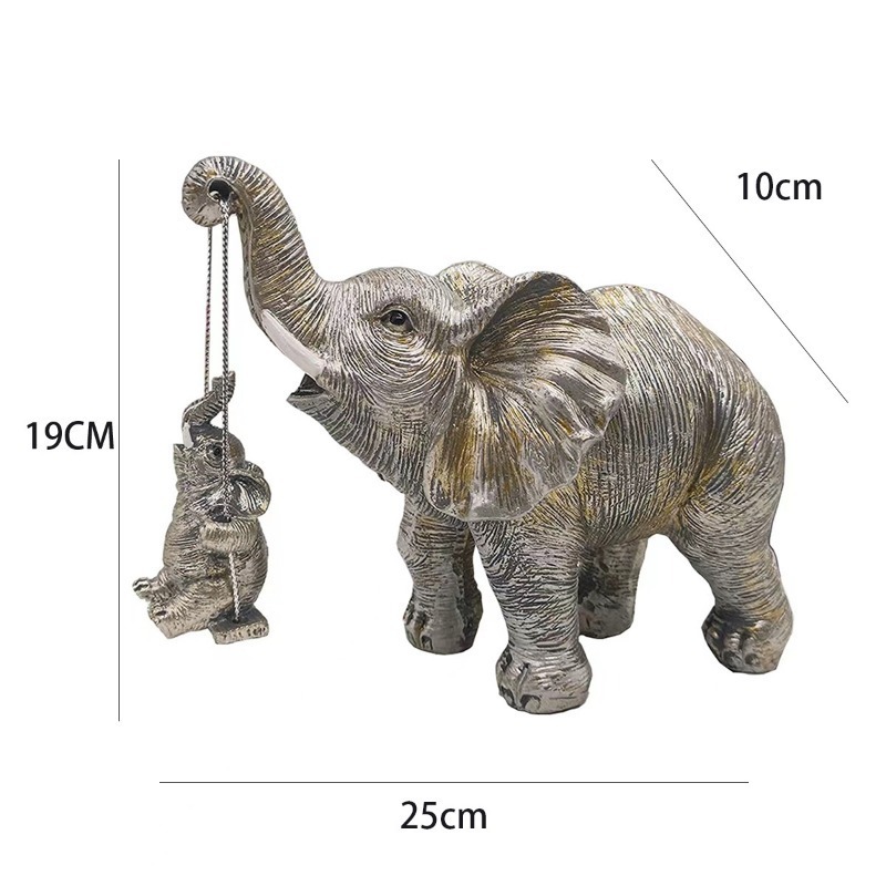 2023 Handmade And High Quality Resin Animal Statue For Home Decor Gold Elephant Decor