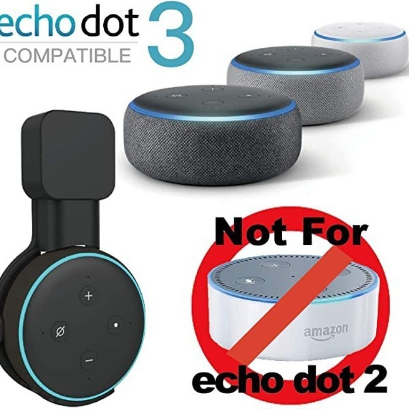 2024 Wall Mount For Alexa Echo Dot 3rd Generation Compact Bracket Case Built-in Cable Management Echo Dot 3 Wall Holder