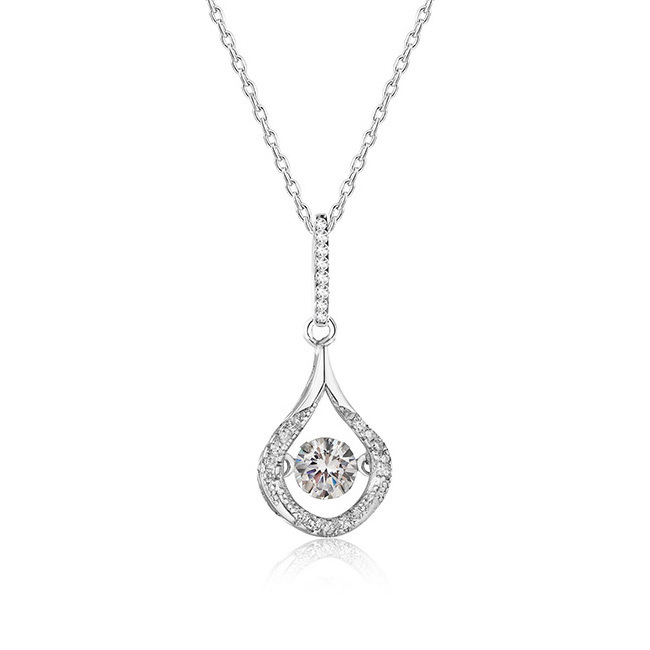 dancing jewelry fashion jewelry 925 silver dancing CZ  pendant