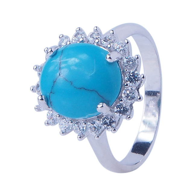 Indonesia mexican turquoise vogue moroccan 925 silver wedding rings