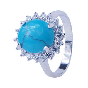 Indonesia mexican turquoise vogue moroccan 925 silver wedding rings