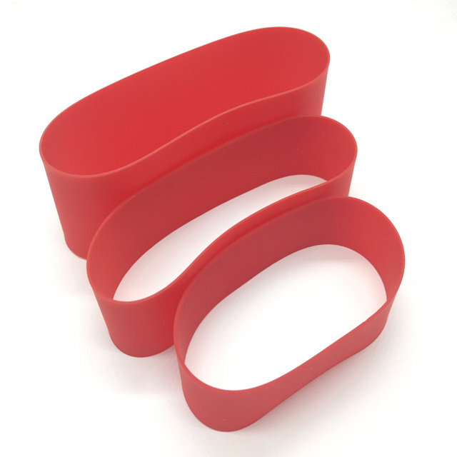 Custom colorful silicone band good elastic silicone rubber band