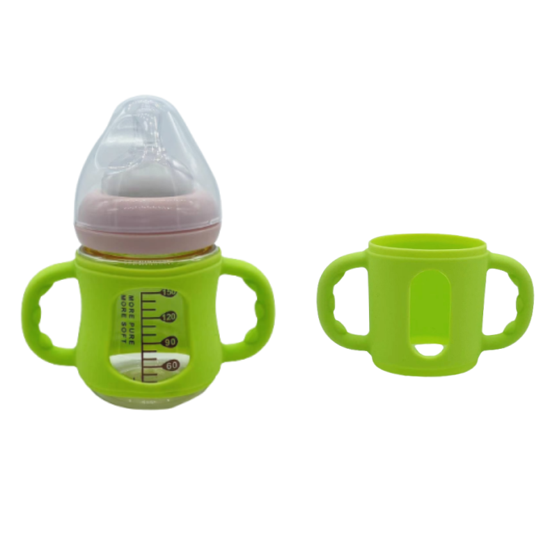 5oz Green Safe Baby Products Silicone baby Drinks Sleeve Holder Silicon Cover For Baby  Feeding Bottle